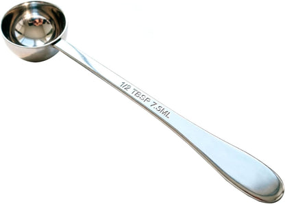 2PCS 1 Teaspoon(1tsp, 1/3tbsp, 5 ml) Single Measuring Spoon, Extra-long Handle Individual Measure Scoop, Stainless Steel Spoons Only