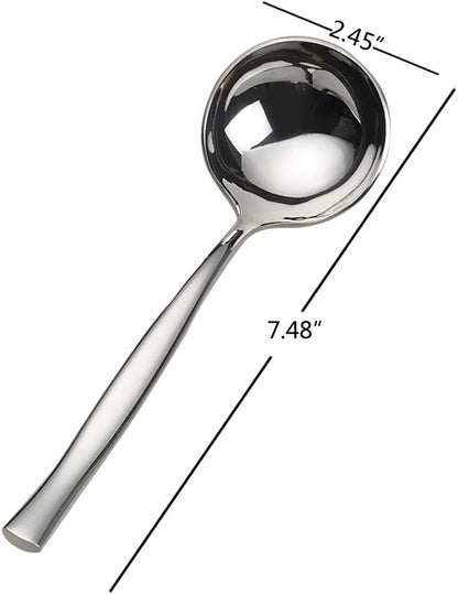 Idotry 2-Piece Stainless Steel Gravy Soup Spoon, Gravy Ladle Soup, Small Ladle