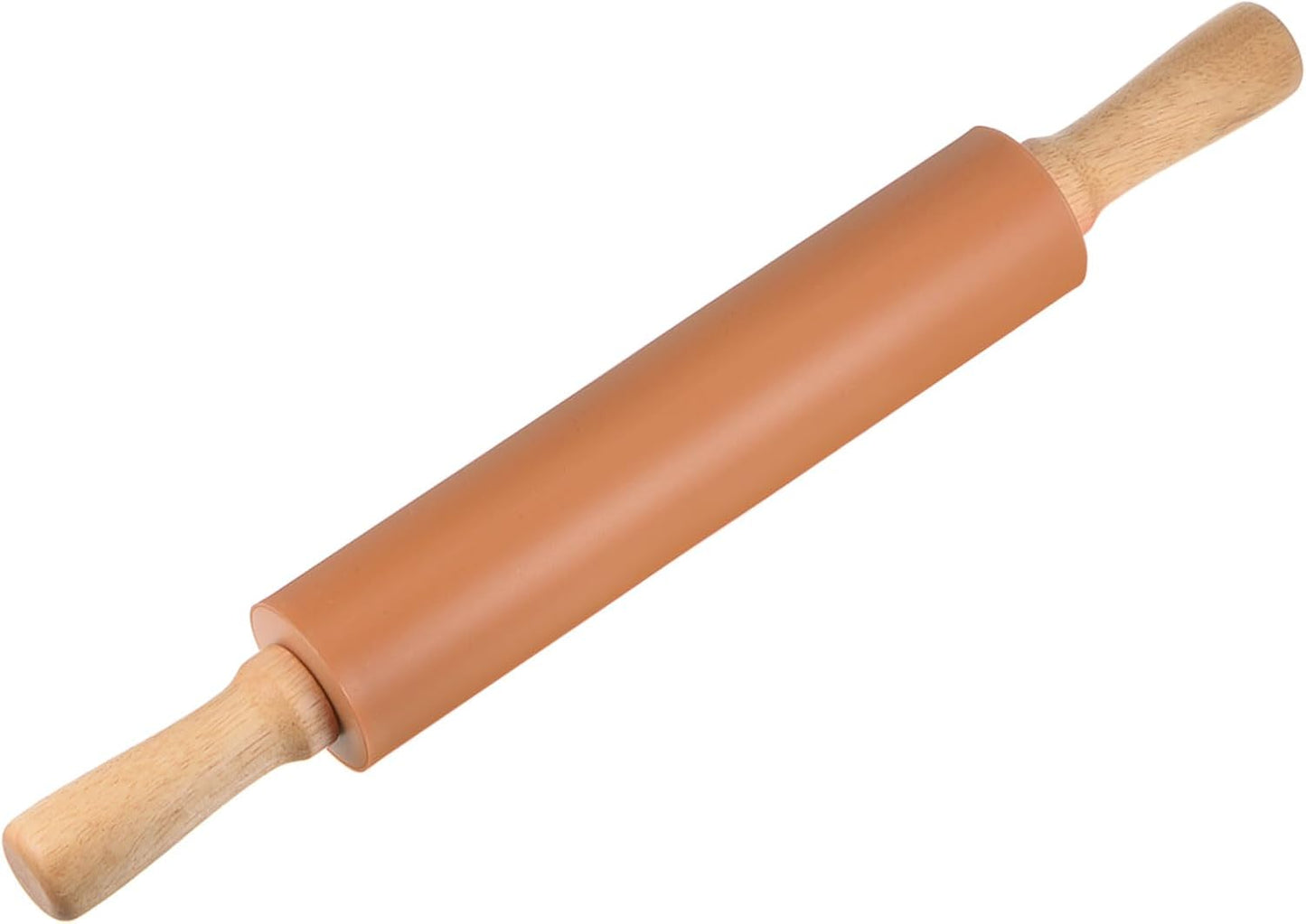 HARFINGTON Silicone Rolling Pins for Baking 12.2 Inch Non-Stick Silicone Surface Wooden Handle Rolling Pin Small Roller Playdough Rolling Pins for Fondant Kitchen Dough Pizza, Green