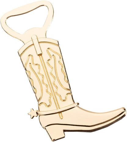 Cowboy Boot Bottle Opener for Wedding Party Favor (12pcs,Gold Tone)