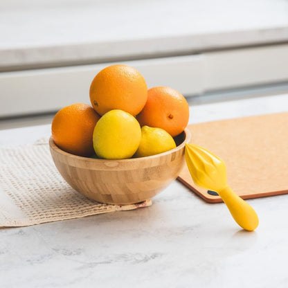 Prepara Juicy Juice Manual Hand Citrus Reamer for Lemons, Limes, and Oranges,Yellow