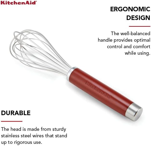 KitchenAid Gourmet Utility Whisk, 10.5-Inch, Matte Black