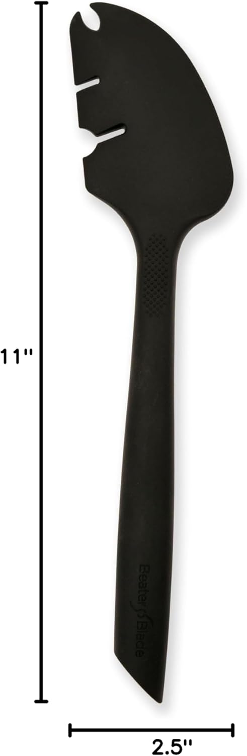 Silicone Spatula ONE Mixer Beater Scraper and Spatula, Cherry Red