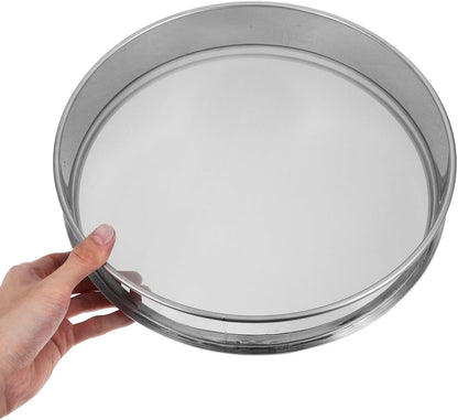 Hemoton Stainless Steel Sifter 11.8 Inch 150 Mesh Fine Screen Flour Sieve for Baking Cooking Kitchen Use