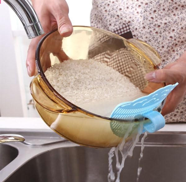3Pcs Plastic Clip-On Strainer, Bowl-Shaped Pasta Colander For Pots & Bowls – Universal Rice Sieve, Noodle Strainer For Vegetables, Fruit, Camping & Kitchen Use