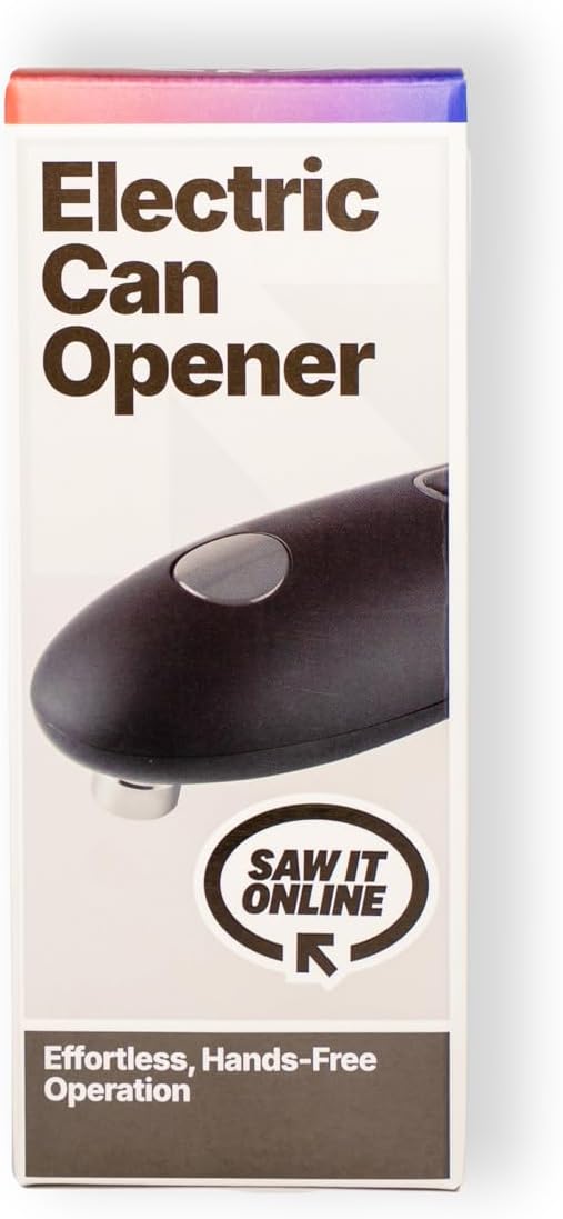 Electric Can Opener – Effortless, Hands-Free Operation – One-Touch Automatic Can Opener for Kitchen Use – Smooth Edge, Portable, and Easy to Clean – Battery Operated