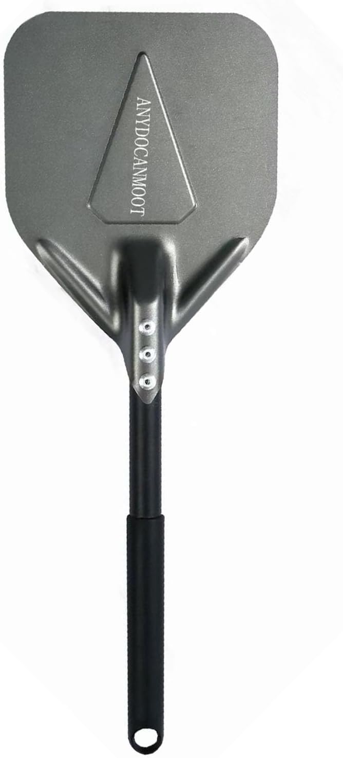 Perforated Pizza Peels 6 INCH pizza spatula paddle Long Handle Metal Pizza Spatula for Indoor and Outdoor (6 Inch)