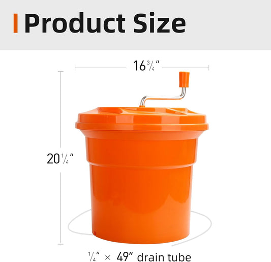 YBSVO 5 Gallon Large Commercial Salad Spinners and Lettuce Spinner
