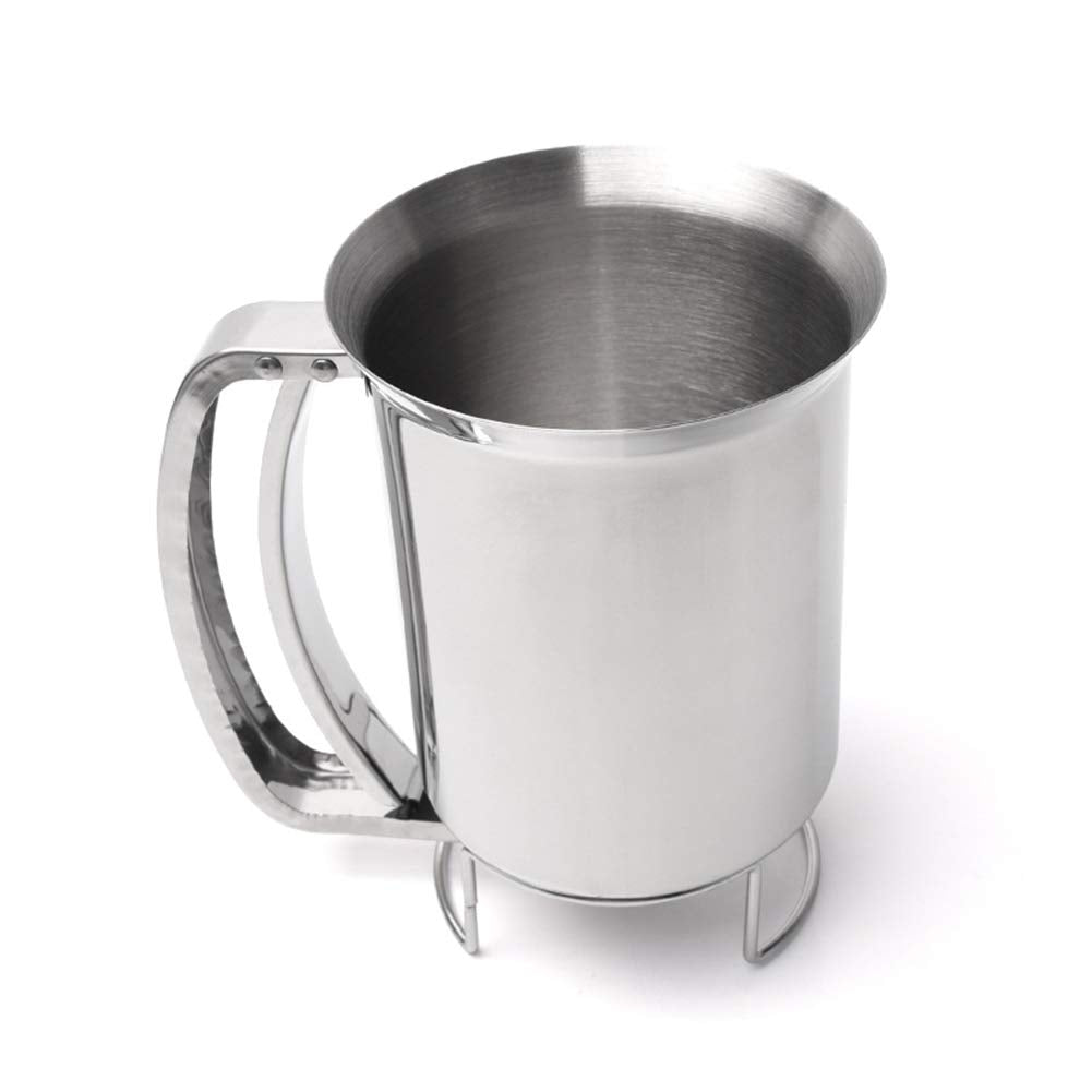 Improved Pancake Cupcake Batter Dispenser Tool Stainless Steel-Professional Kitchen Tool for Baking, Cupcakes, Muffins-Cooking Crepes, Waffles