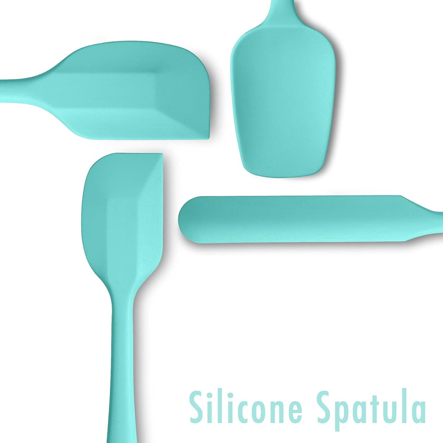 4 Piece Silicone Spatula Set, Flexible Heat Resistant Non-scratch Baking Cooking Rubber Spatulas with Stainless Steel Core, Orange
