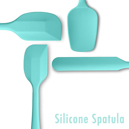 4 Piece Silicone Spatula Set, Flexible Heat Resistant Non-scratch Baking Cooking Rubber Spatulas with Stainless Steel Core, Orange