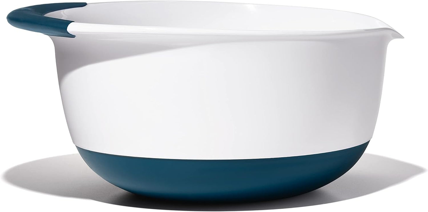 OXO Good Grips 3-Piece Plastic Mixing Bowl Set - Cadet Blue, Tower Gray, Jade, Small, Medium, Large
