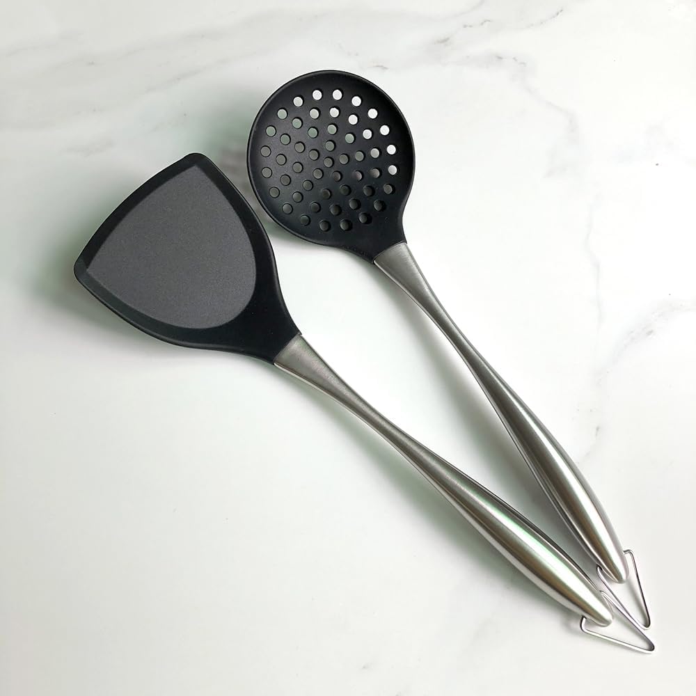 Silicone Wok Skimmer – Non-Scratch Slotted Spoon for Cooking Frying