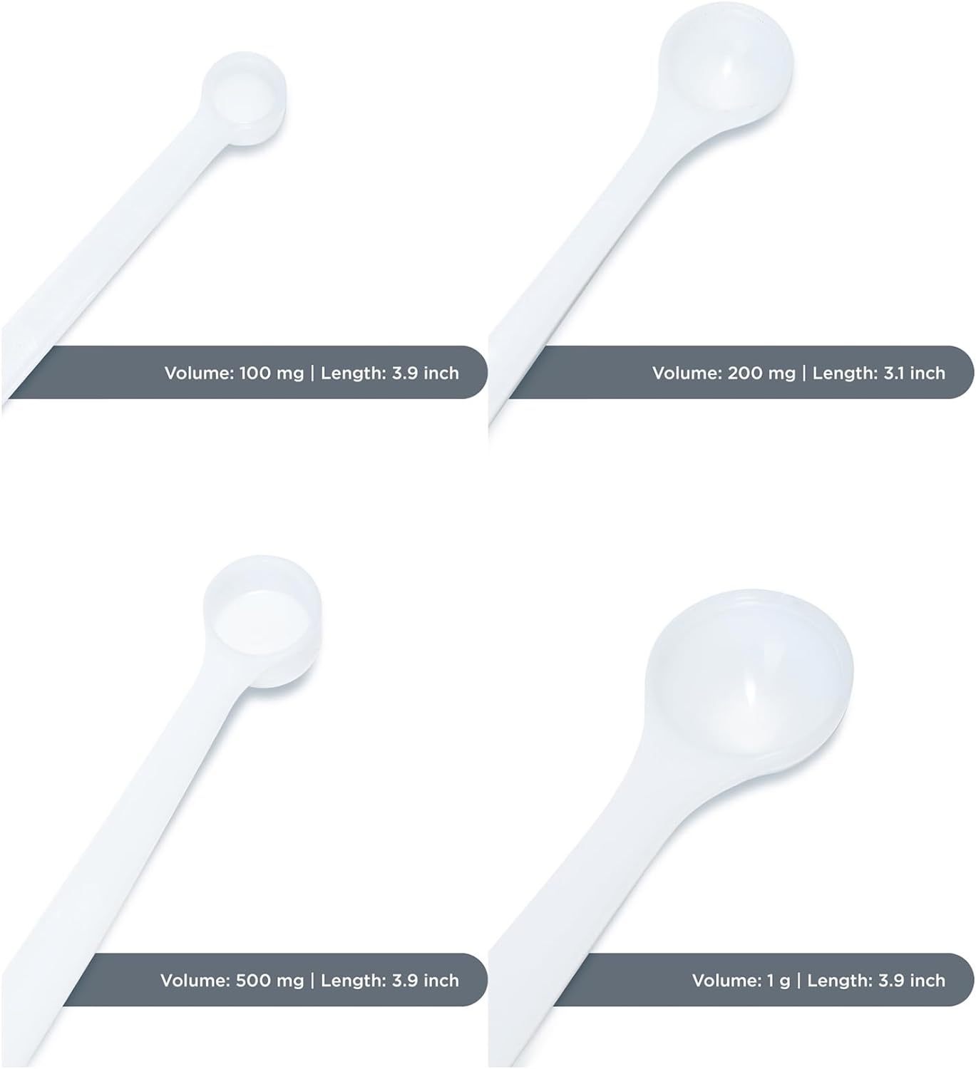 Dosing spoon | milligram measuring spoons set of 7 | exact dosing from 6 mg to 1g | mg measuring spoons for powder