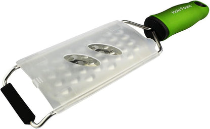 Hoki Found Stainless Steel Coarse Cheese Shredder - Zester, Vegetable & Fruit Grater - Black