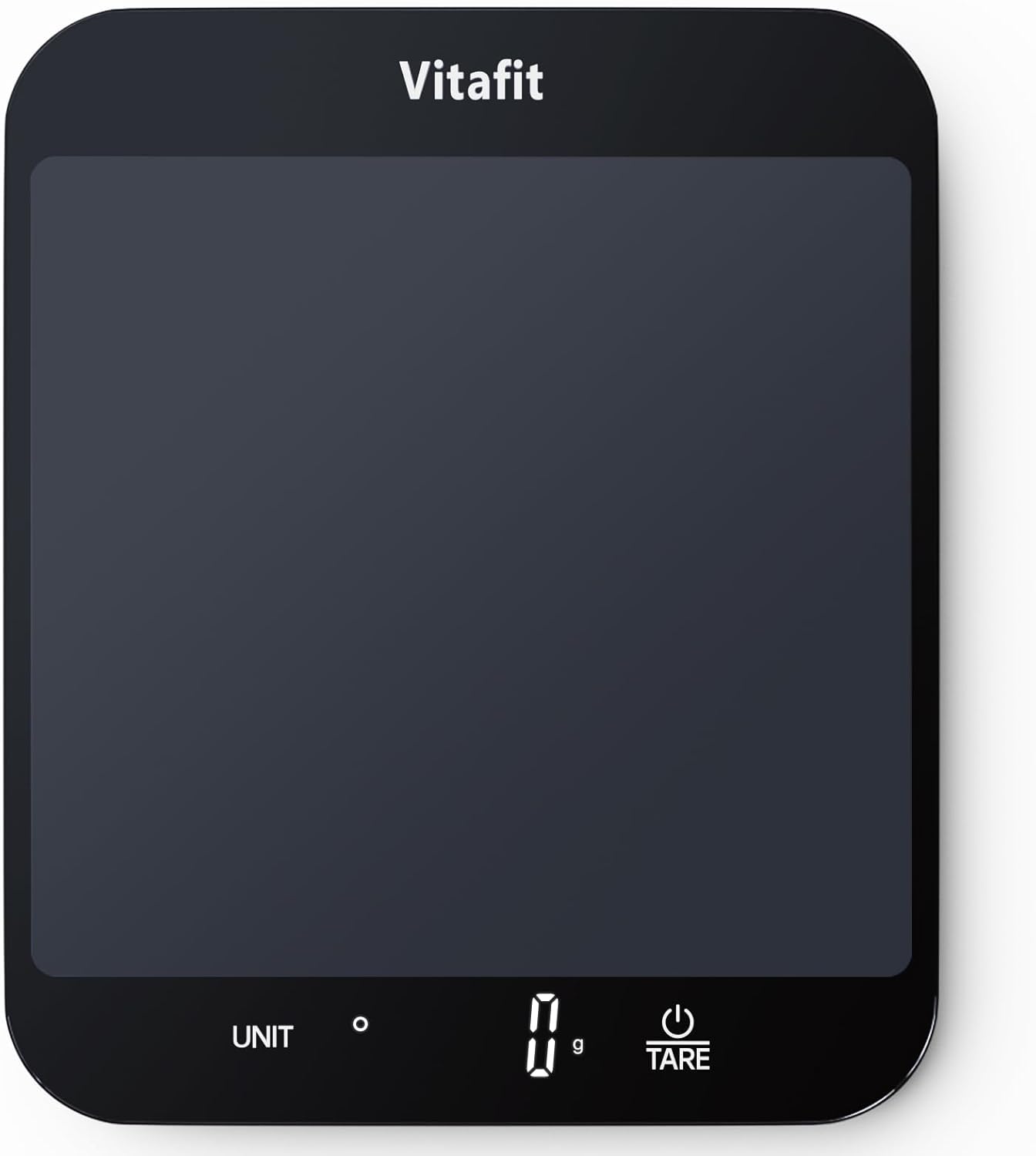 Vitafit 33lb/15kg Digital Food Scale in High Precision 0.1oz/1g, Our Own Kitchen Scale Professional Factory Since 2001, Home and Kitchen Essentials for Cooking and Baking, LED, 3*AAA Batteries, Black