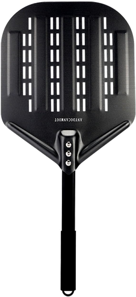 Perforated Pizza Peels 6 INCH pizza spatula paddle Long Handle Metal Pizza Spatula for Indoor and Outdoor (6 Inch)