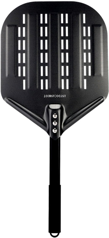 Perforated Pizza Peels 6 INCH pizza spatula paddle Long Handle Metal Pizza Spatula for Indoor and Outdoor (6 Inch)