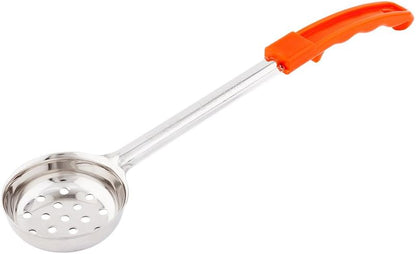 Restaurantware Met Lux 6 Ounce Portion Ladle 1 With Black Handle Portion Serving Spoon - Does Not Corrode Dishwashable Stainless Steel Portion Control Serving Utensil Multipurpose