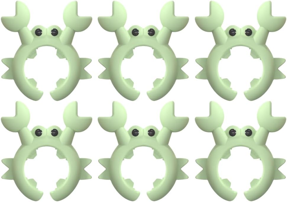 Creative Crab Shaped Spatula Rack, 4/6Pcs Crab Utensil Holder Silicone Anti Scalding Cooking Pot Clip for Kitchen Pot