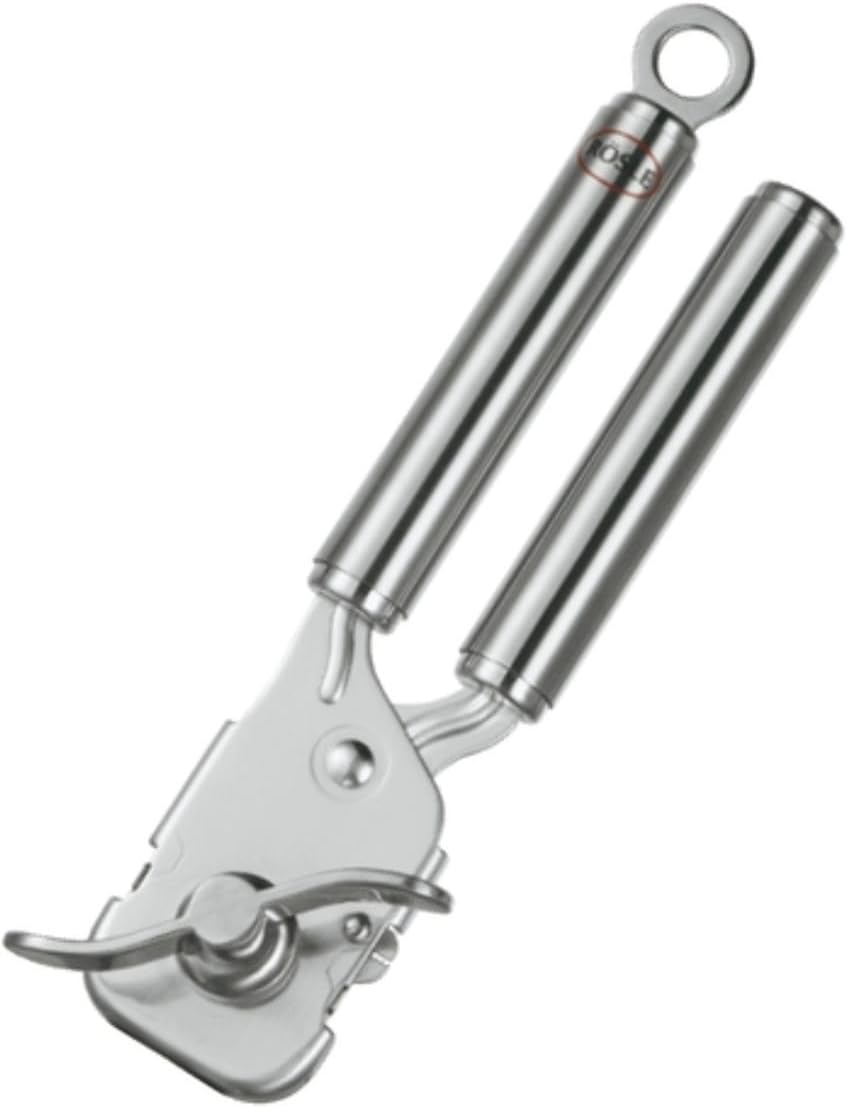 Rösle 12757 Stainless Steel Manual Can Opener with Pliers Grip Opens Can at Seam 7.9 in.