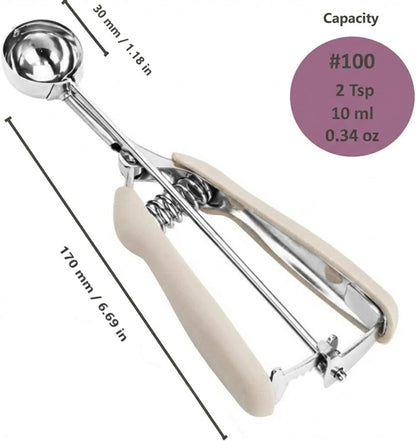 Ice Cream Scoop, 18/8 Stainless Steel Cookie Scoop, Cookie Scoops for Baking, 2 Tbsp/ 30 ml/ 1 oz Cookie Dough Scoop, Ice Cream Scooper with Trigger Release, Cookie Scooper for Baking
