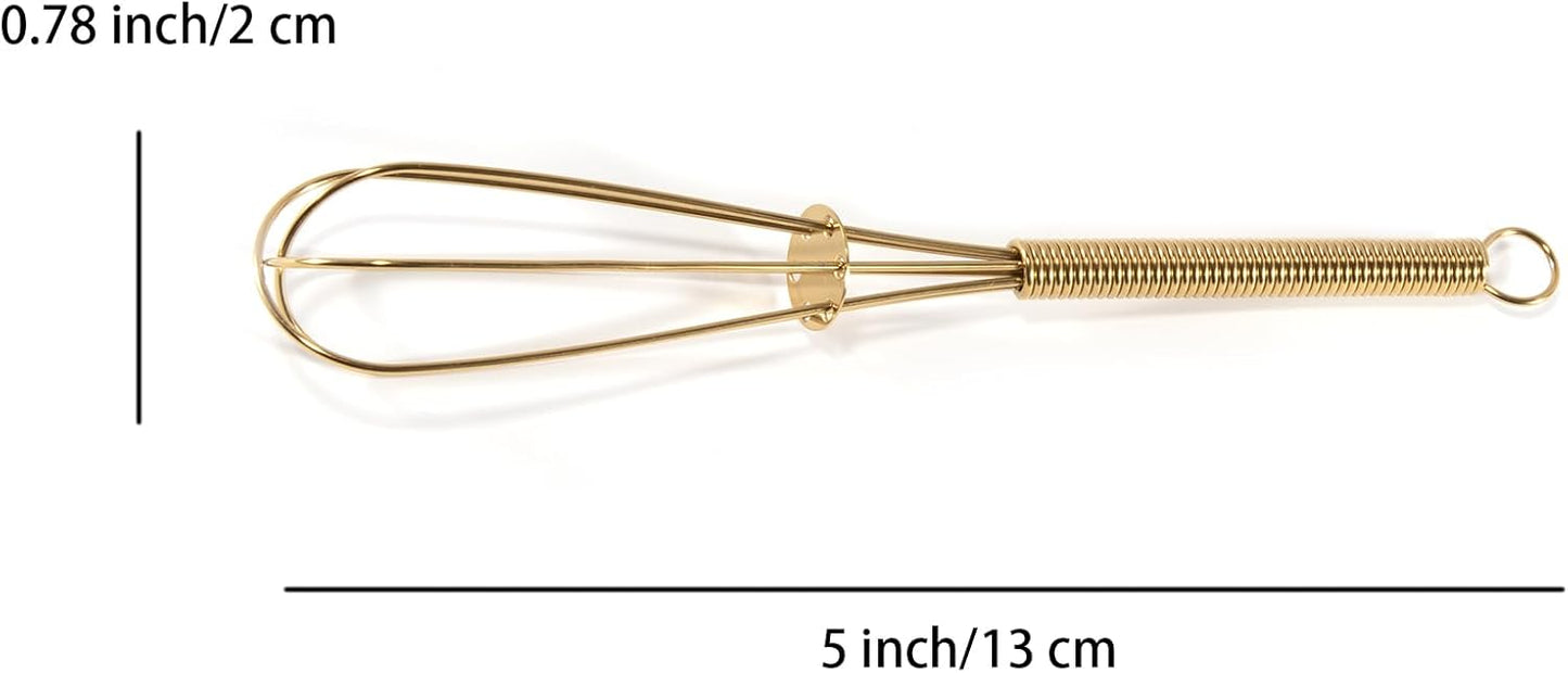 GEPOR Mini Whisks 5 inch 4Pcs Gold