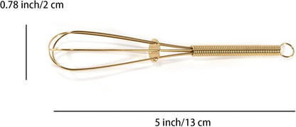 GEPOR Mini Whisks 5 inch 4Pcs Gold