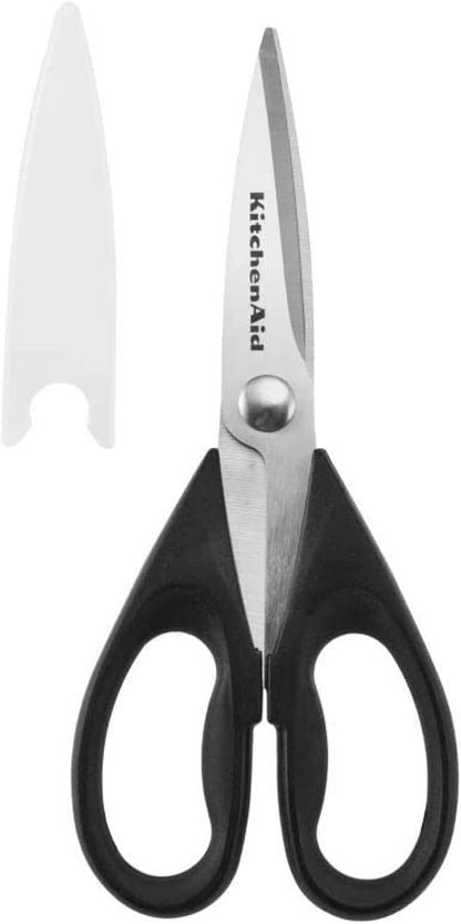 KitchenAid Multipurpose Shear Set, Versatile Scissors with Nutcracker, Bottle Opener, Ergonomic Handles with Protective Blade Covers, 2 Piece