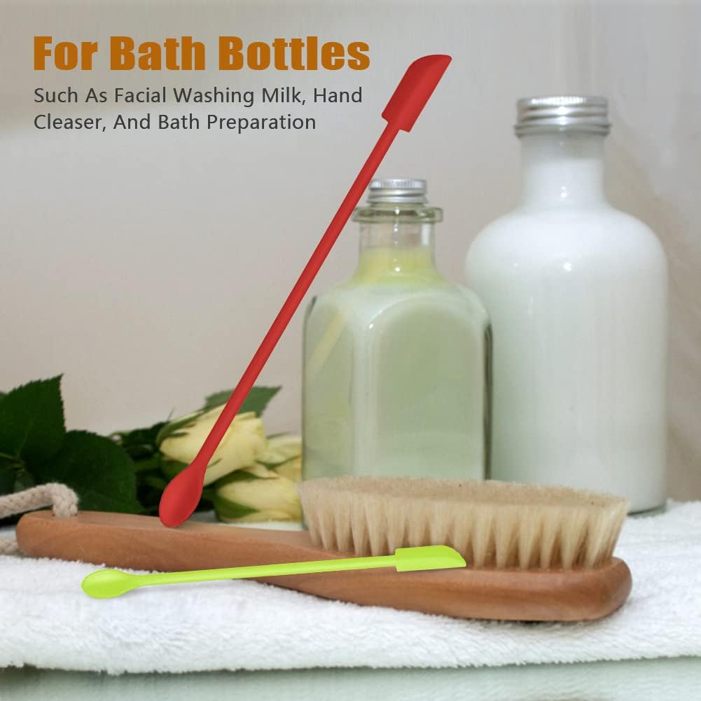Silicone Spatula Set (3Pcs) - Mini Scraper Tool for Beauty & Food - Reach Every Last Drop, Multi-Size Spatulas for Makeup Jars, Lotion Bottles & Kitchen Containers