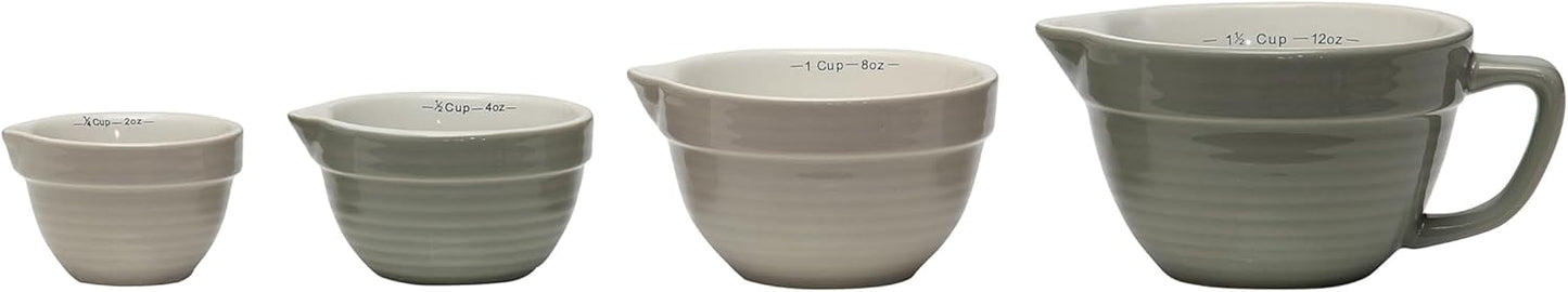 Creative Co-Op Bowl Shaped Measuring Cups (Set of 4 Sizes)