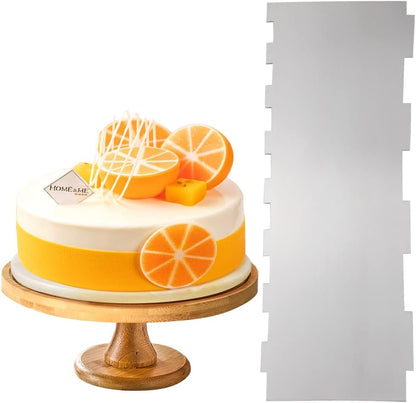 8.6 Inch Stainless Steel Cake Scraper Metal Scraper for Cake Smoother Leveler Scraper Cake Decorating Comb Cake Cutter for Mousse Butter Cream