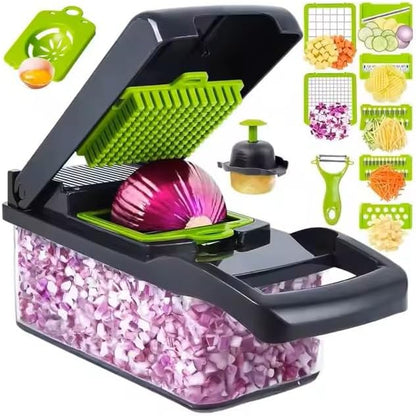 Vegetable Chopper, Vegetable Dicer,Vegetable Slicer, Vegetable Cutter, Food Chopper, Fruit Slicer, Kitchen Gadgets & Accessories(16in1+peelar)