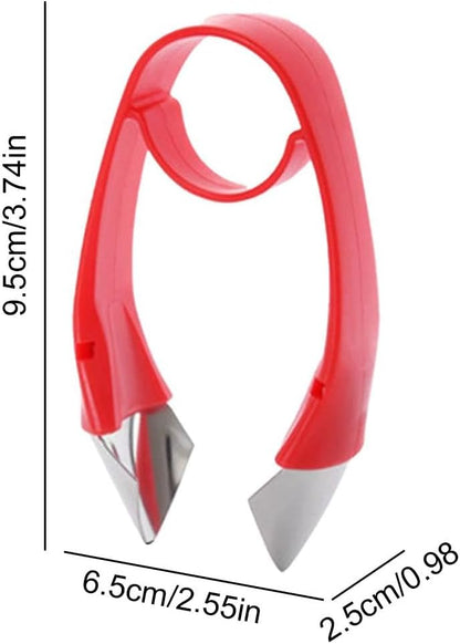 Strawberry Huller Stem Remover, Pineapple Corer Tool, Stainless Steel Tomato Corer and Fruit Veggie Hulling Tool for Pineapple Eyes, Non-Slip Ergonomic Kitchen Gadget for Berry Prep, Baking, Salad