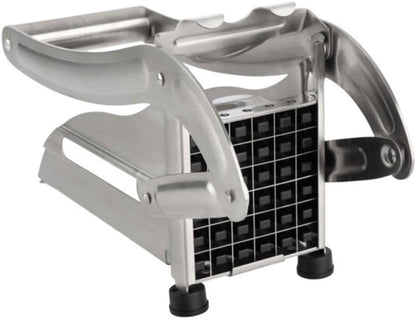 French Fry Cutter - Potato Cutter with Two Blades for Steak and Shoestring Cuts - Stainless Steel Potato Slicer with Non-Slip Suction Cups - Cooking Gadgets by Classic Cuisine