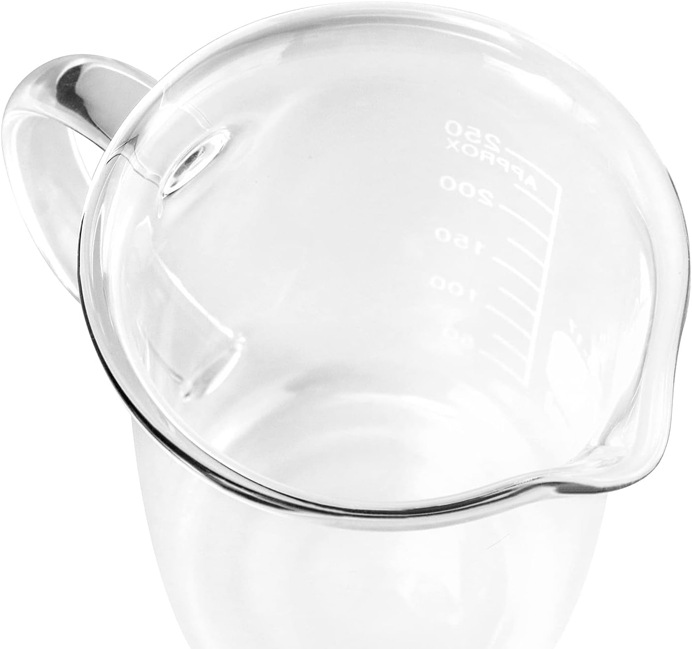 QWORK 500ml Beaker Mug with Handle, Borosilicate Glass Measuring Cup