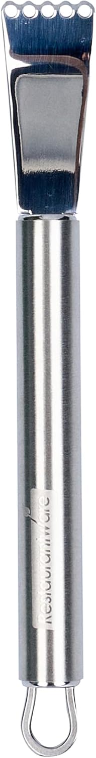 Restaurantware Stainless Steel Citrus Zester - German Standard Lemon Zester Bar Tool with Precision Blades, Dishwasher Safe - Fruit Zesting Peeler Tool for Cooking, Baking, Cocktails