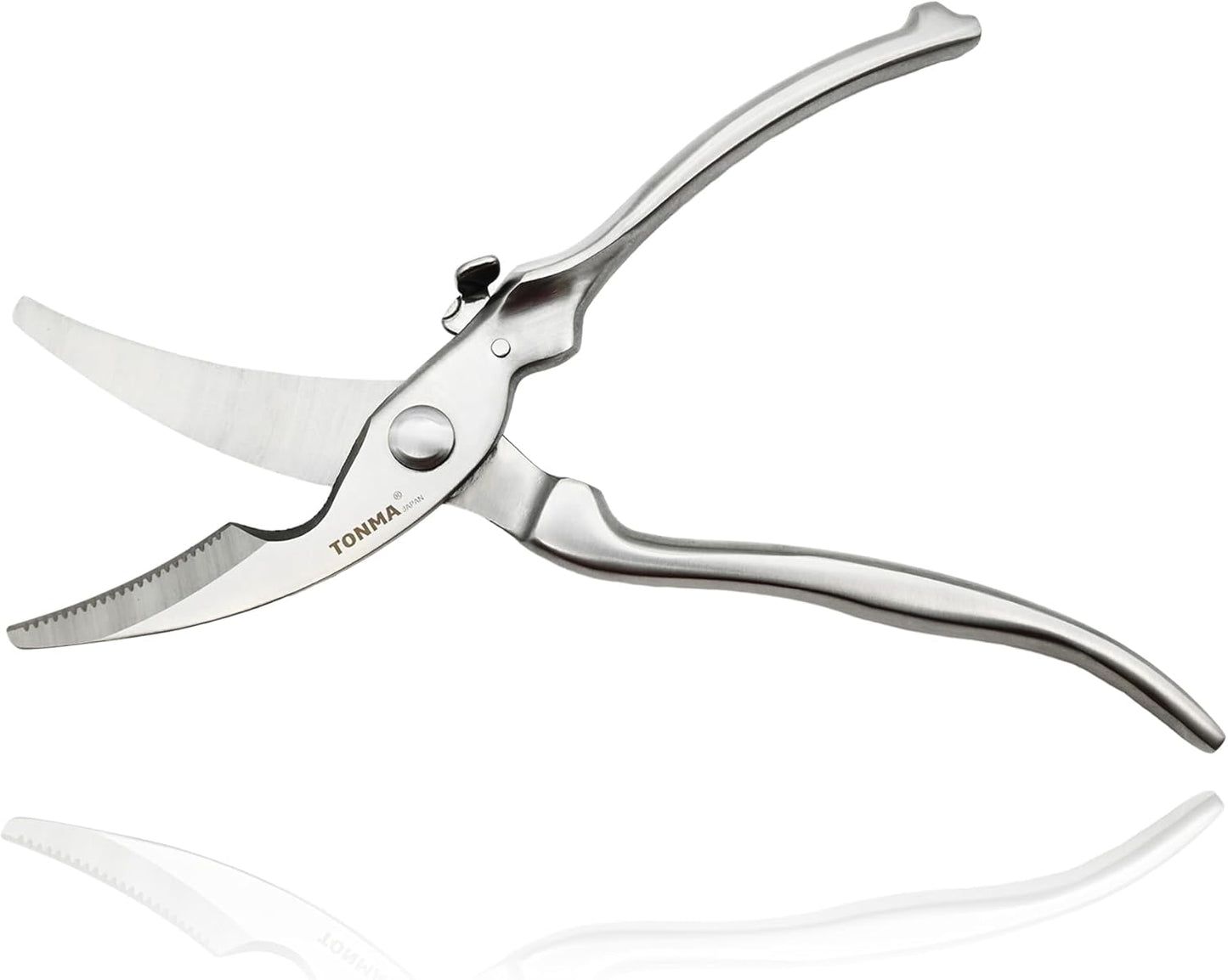 TONMA Kitchen Scissors All Purpose [Made in Japan] Effortless Cutting, Quality Japanese Ergonomic Handle Heavy Duty Poultry Shears for Herbs, Chicken, Food, Office, Leather