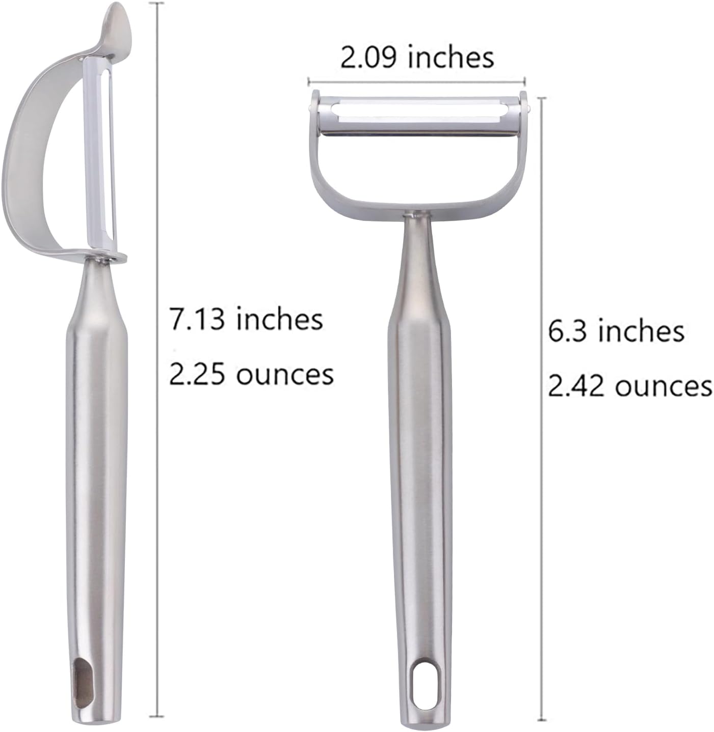 Stainless Steel Vegetable Peeler Gold 2 Pieces, with Potato Eye Remover & Swiveling Twin Blades, Y Shaped Titan Potato Peeler for Fruit & Veggie, Dishwasher Safe