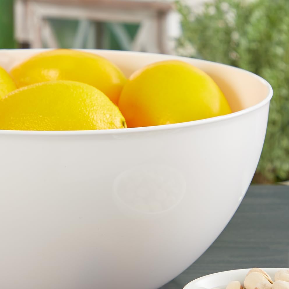 US Acrylic Vista Clear Plastic Salad and Serving 10-inch Bowls | set of 3 | Reusable, BPA-free, Made in the USA | 135 oz. capacity