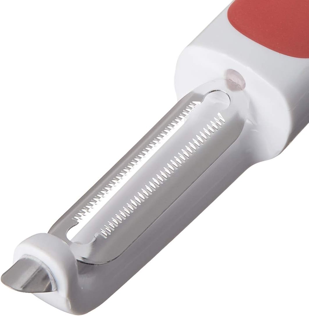 Zyliss Swivel Peeler – Ultra-Sharp Stainless Steel Blade for Potatoes, Carrots & Soft Fruits – Ergonomic Wheatstraw Grip – Built-in Eye Cutter & Safety Cover – Dishwasher Safe – Vegetable Peeler