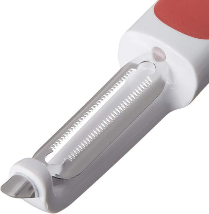 Zyliss Swivel Peeler – Ultra-Sharp Stainless Steel Blade for Potatoes, Carrots & Soft Fruits – Ergonomic Wheatstraw Grip – Built-in Eye Cutter & Safety Cover – Dishwasher Safe – Vegetable Peeler