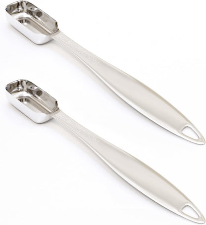 2PCS 1Teaspoon (1/3tbsp, 5ml) Single Measuring Spoon, Individual Stainless Steel Long Handle Measure Tablespoon Only