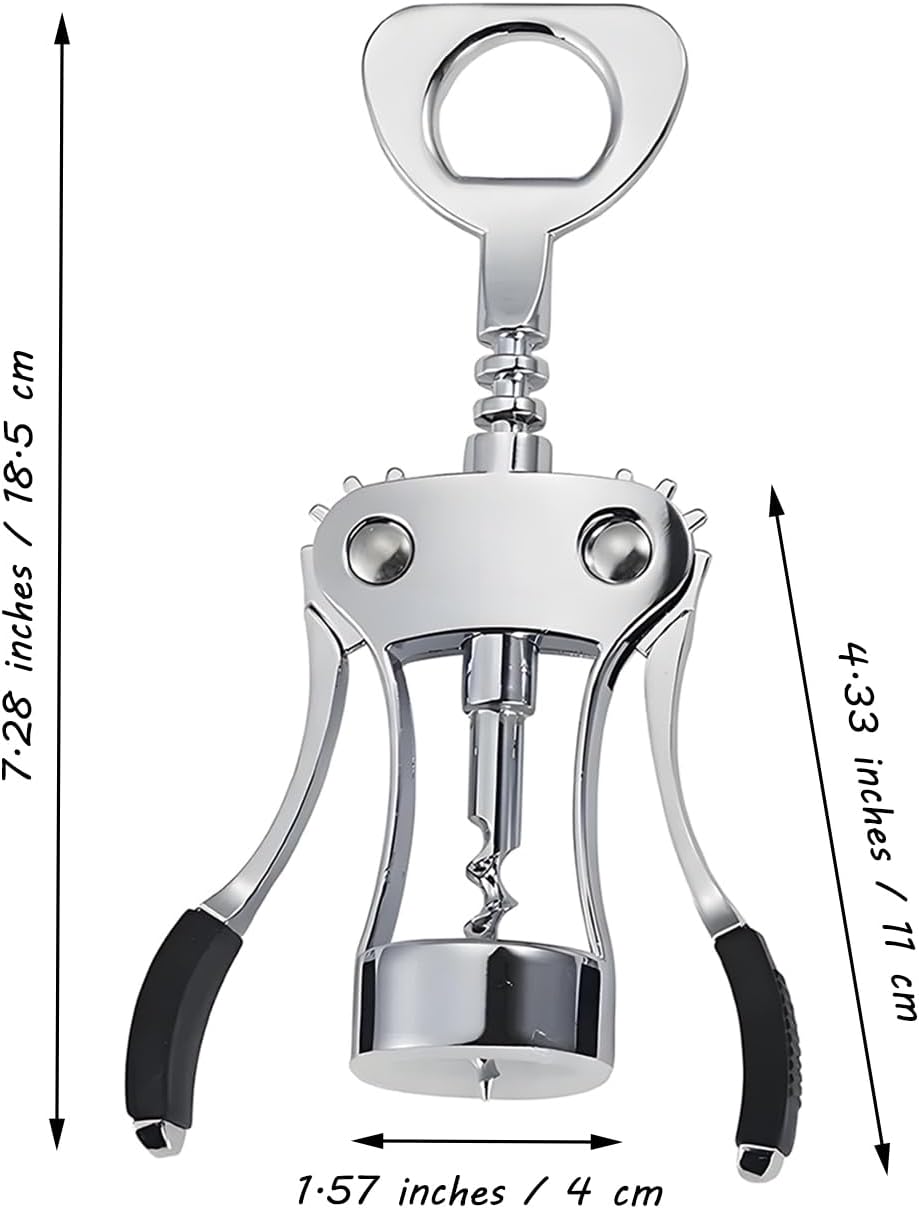 Wine Opener Corkscrew Wing Multifunctional Waiter Bottles Opener with Handle