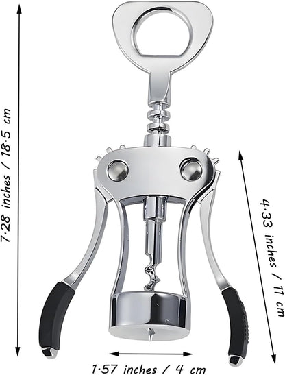 Wine Opener Corkscrew Wing Multifunctional Waiter Bottles Opener with Handle