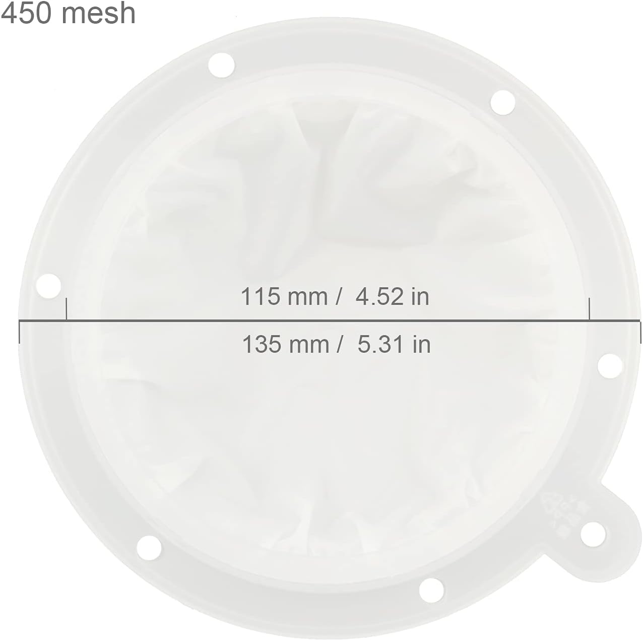 8.4in 80 Mesh Big Nylon Mesh Filter Ultra-Fine Sieve Sediments Strainer PP Frame for Straining Juice,Honey,Tea