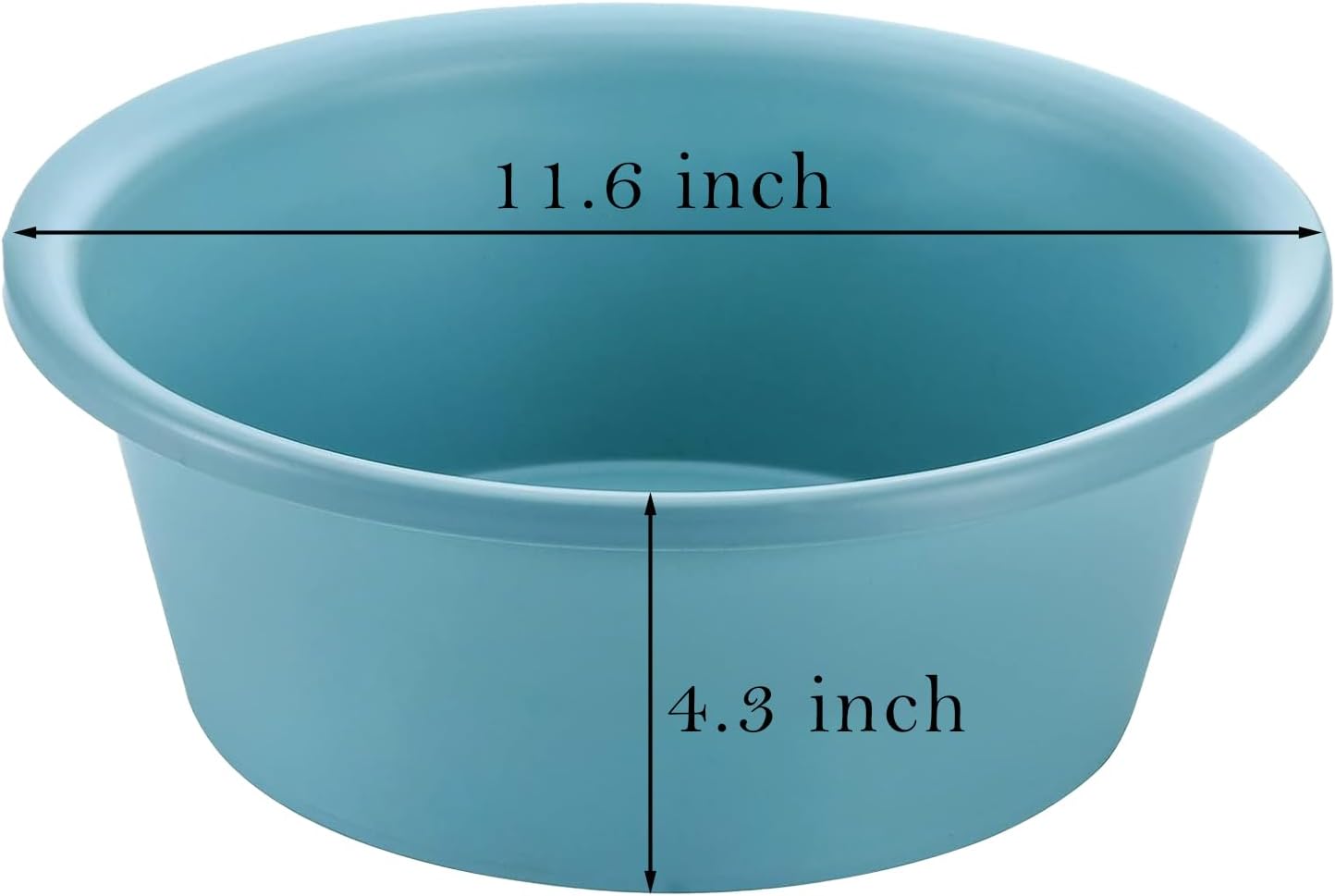 4 Pack Round Plastic Wash Basin, 5 Quart Small Basin Tub Stackable Camping Basin for Washing Face, Fruit, Dishes, Bottles, Home Kitchen Sink, 11.6 X 4.3 Inches, 4 Colors