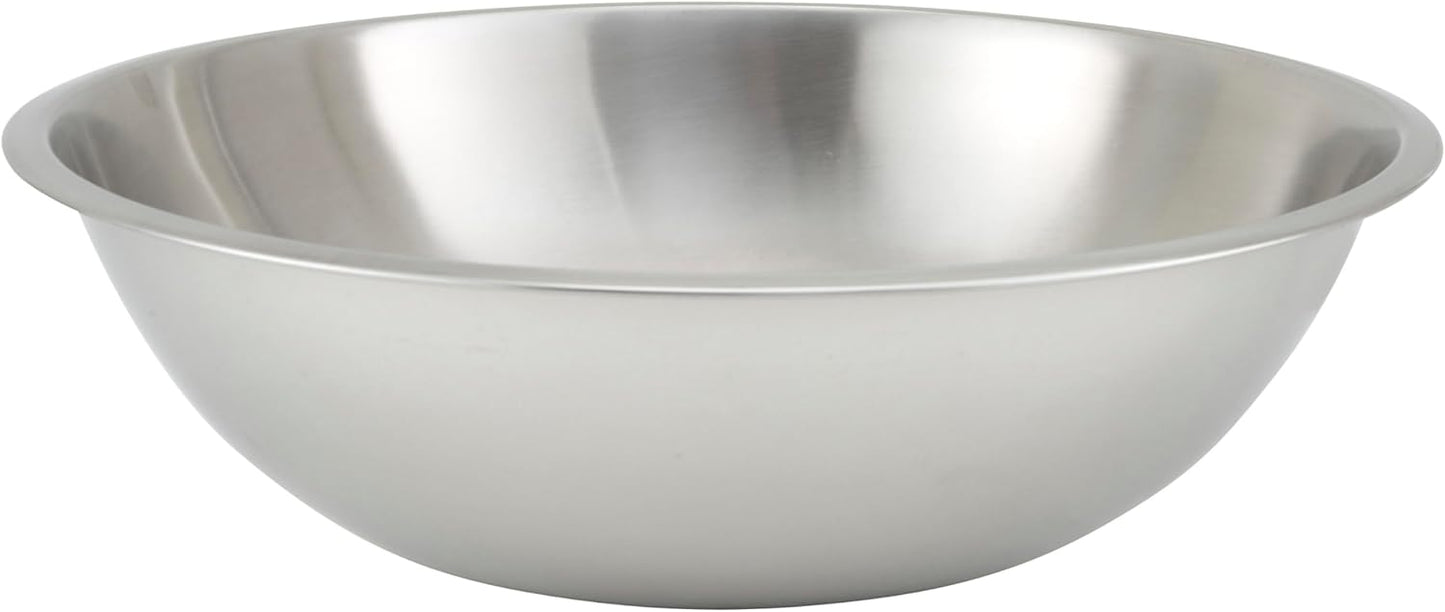 Winco 8 Quart Heavy-Duty Stainless Steel Mixing Bowl with Non-Slip Base