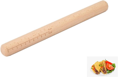 Long Rolling Pin， Baking Dough Roller for Pizza, Pie, Pasta, Bread, Pastry,Noodles(27.16×1.38inch/69×3.5cm)