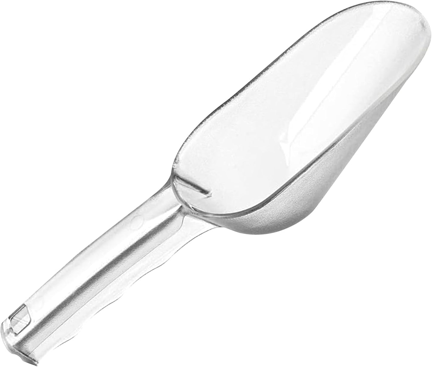 3PCS Clear Plastic Ice Scoop, 12 ounces Alec Ice Scoop, Kitchen Scoop for Ice Bucket Ice, Popcorn, Coffee Beans, Flour (12 oz.)